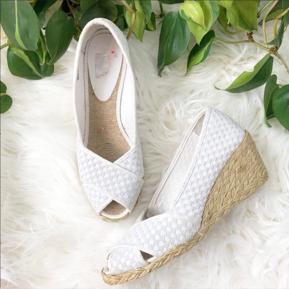 Lauren Ralph Lauren Shoes - Ralph LaurenWoven White Cecilia Wedge Espadrille